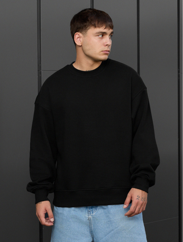 Bluza Staff black oversize fleece