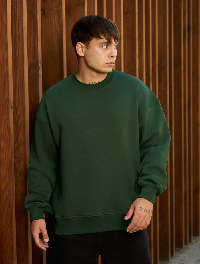 Bluza Staff green oversize fleece