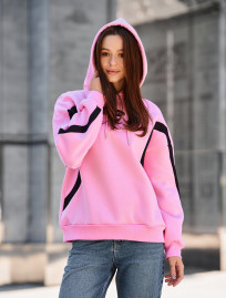 Bluza Staff fil pink oversize fleece