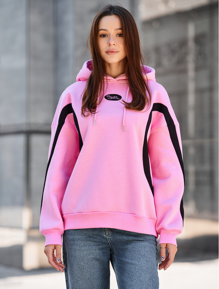 Bluza Staff fil pink oversize fleece