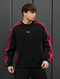Bluza Staff bordo & black logo reflective fleece