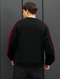 Bluza Staff bordo & black logo reflective fleece