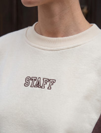 Bluza Staff ler milk & brown oversize fleece