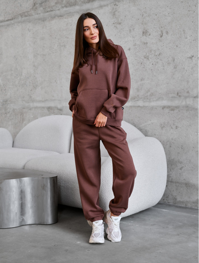 Dres damski Staff lo brown oversize fleece