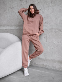 Dres damski Staff lo light brown oversize fleece