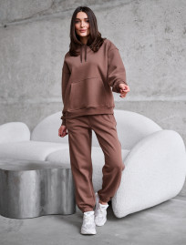 Dres Staff lo brown oversize fleece