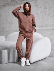Dres Staff lo brown oversize fleece