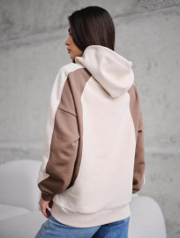 Bluza Staff bye light beige & brown oversize