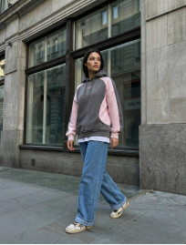 Bluza Staff bye gray & pink oversize