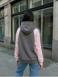 Bluza Staff bye gray & pink oversize