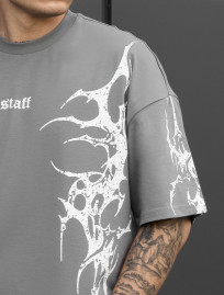 Koszulka Staff logo gray & white