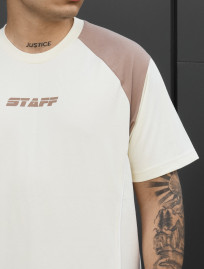 Koszulka Staff milk & light brown logo reglan