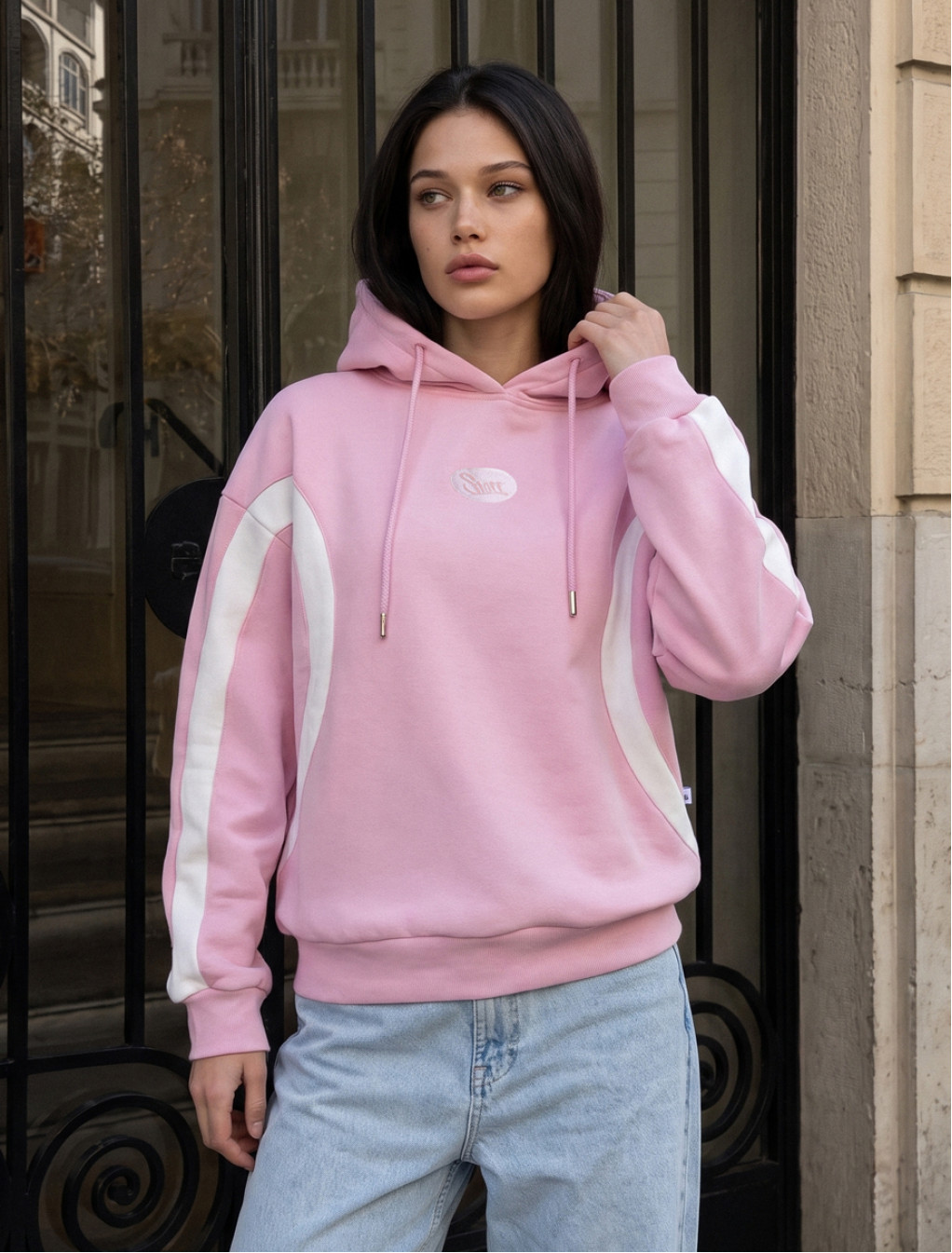 Bluza Staff fil pink oversize fleece