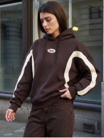 Bluza Staff fil brown oversize fleece