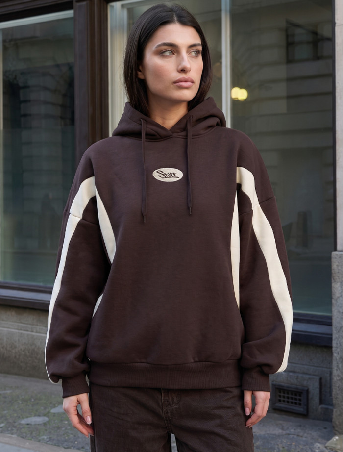 Bluza Staff fil brown oversize fleece