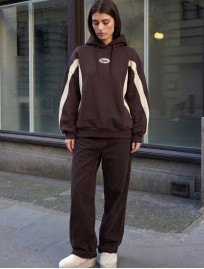 Bluza Staff fil brown oversize fleece