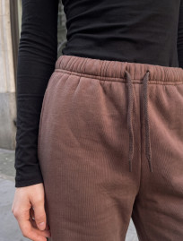 Spodnie Staff pat brown fleece
