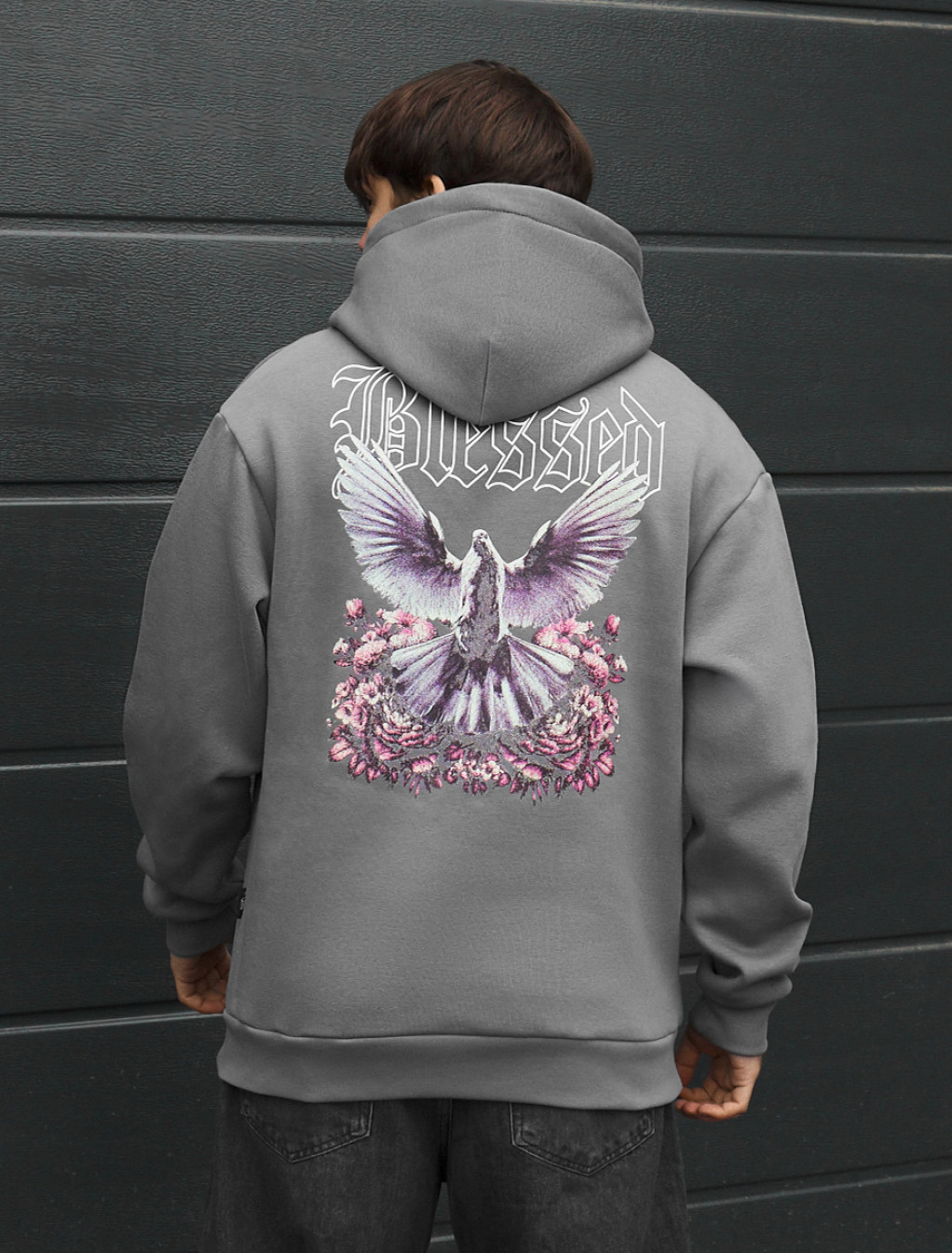 Bluza Staff blessed gray oversize fleece