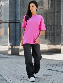 Damska koszulka Staff li pink oversize