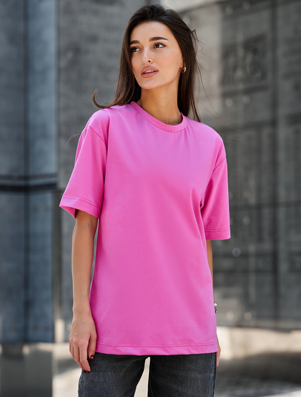 Damska koszulka Staff li pink oversize