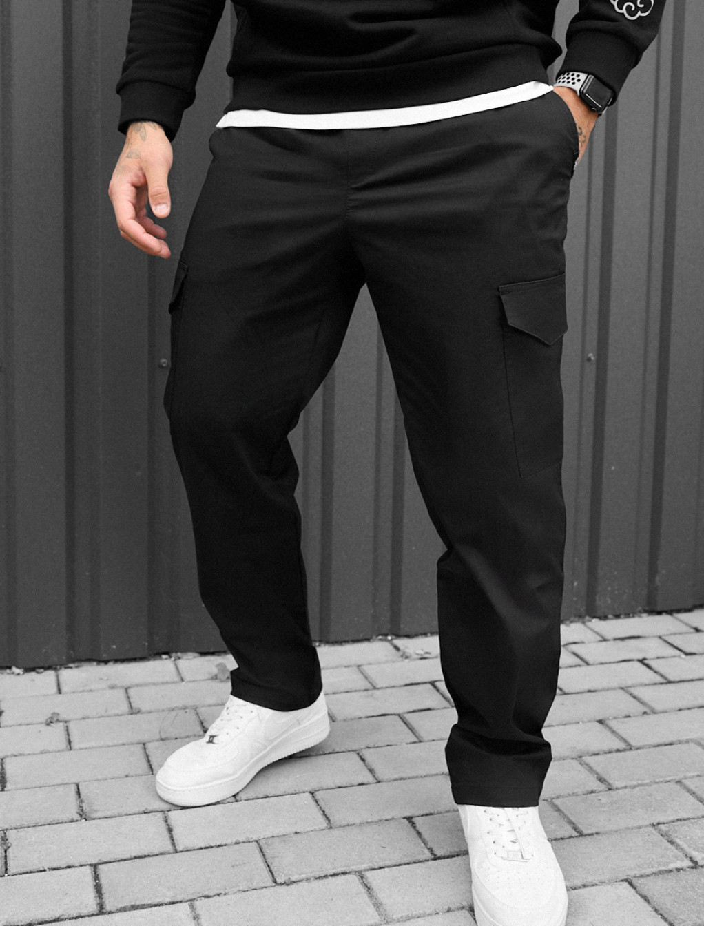 Spodnie Staff cargo kas black
