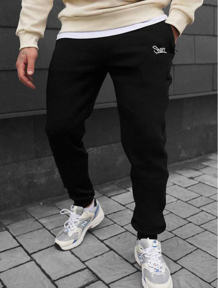 Spodnie sportowe Staff ho black logo fleece