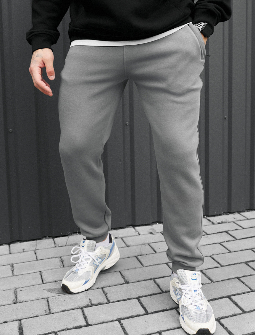 Spodnie sportowe Staff ho gray fleece