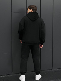 Dres Staff wit zip black oversize fleece