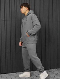 Dres Staff wit zip gray oversize fleece