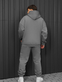Dres Staff wit zip gray oversize fleece