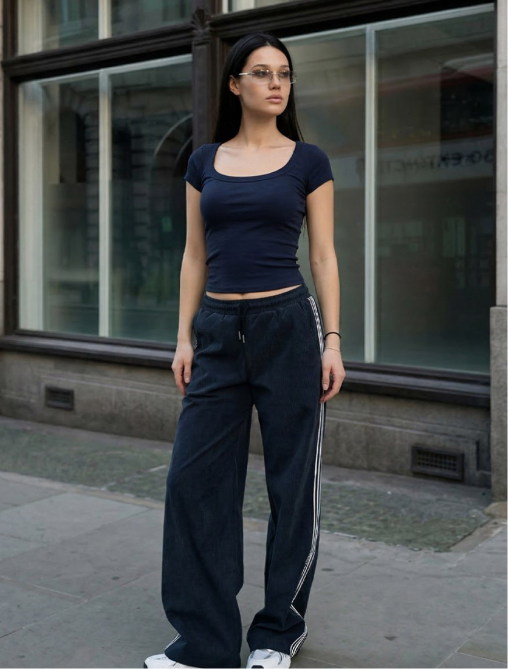 Spodnie Staff ove navy gray