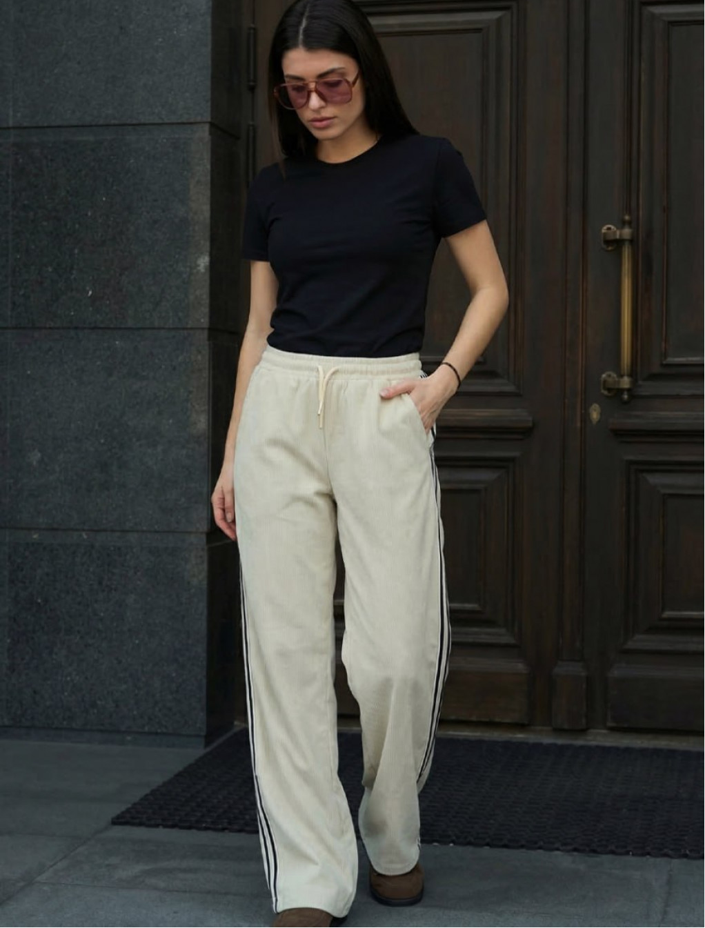 Spodnie Staff ove light beige