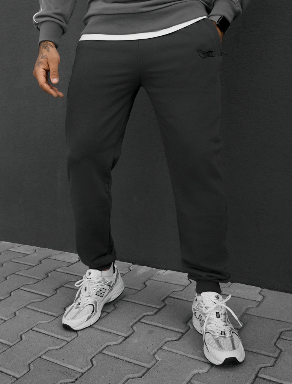 Spodnie dresowe Staff ho dark gray