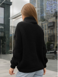 Damski sweter z dzianiny Staff black oversize