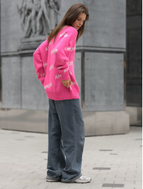 Damski sweter Staff amour pink oversize