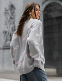 Damski sweter Staff amour gray oversize