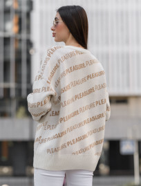Damski sweter Staff pleasure oversize white