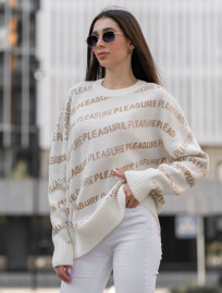 Damski sweter Staff pleasure oversize white