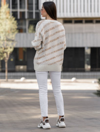 Damski sweter Staff pleasure oversize white
