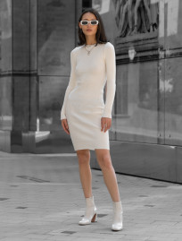 Damska sukienka dzianinowa Staff 18 beige