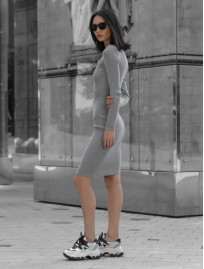 Damska sukienka dzianinowa Staff 18 gray