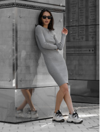 Damska sukienka dzianinowa Staff 18 gray