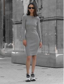Damska sukienka dzianinowa Staff 18 gray