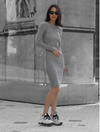 Damska sukienka dzianinowa Staff 18 gray