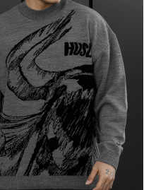 Sweter Staff x Husll logo oversize