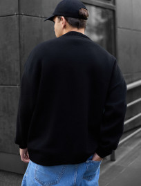 Dzianinowy sweter Staff all black oversize