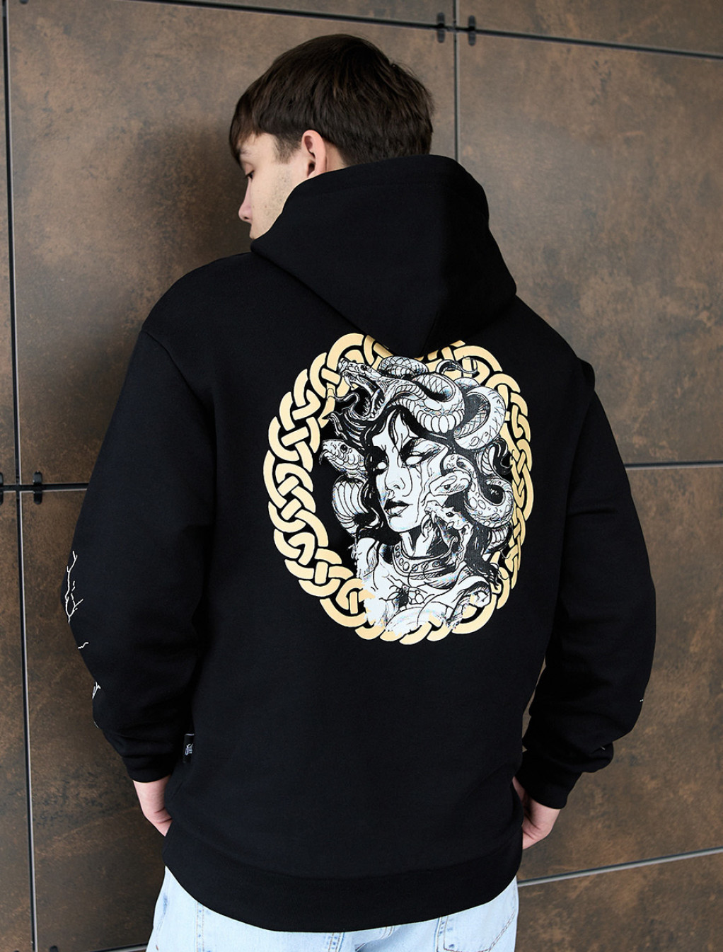 Bluza z kapturem Staff medusa & snake oversize