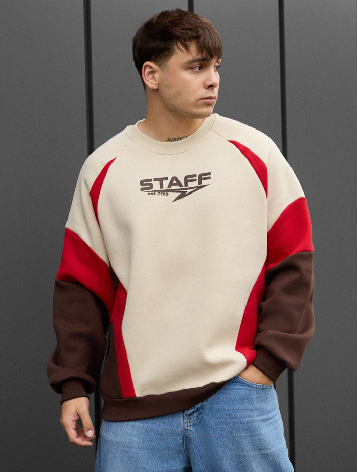 Bluza Staff mix2 logo oversize fleece