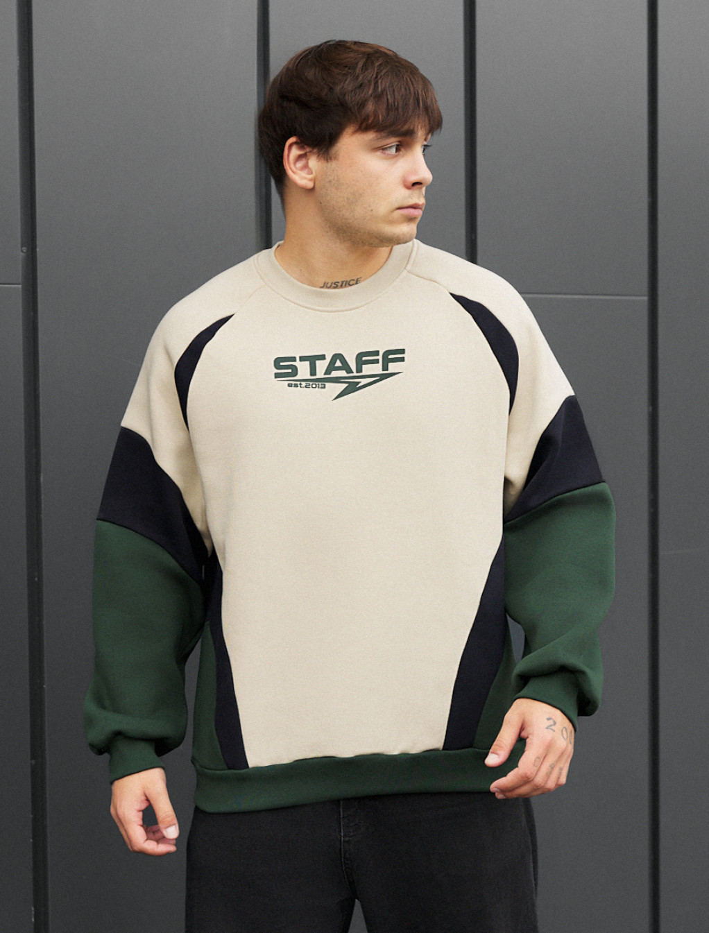 Bluza Staff mix logo oversize fleece