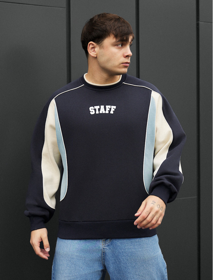 Bluza Staff logo reflective oversize fleece